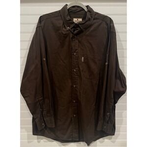 Woolrich Button Down Shirt Mens‎ L Brown Long Sleeve Casual Work
